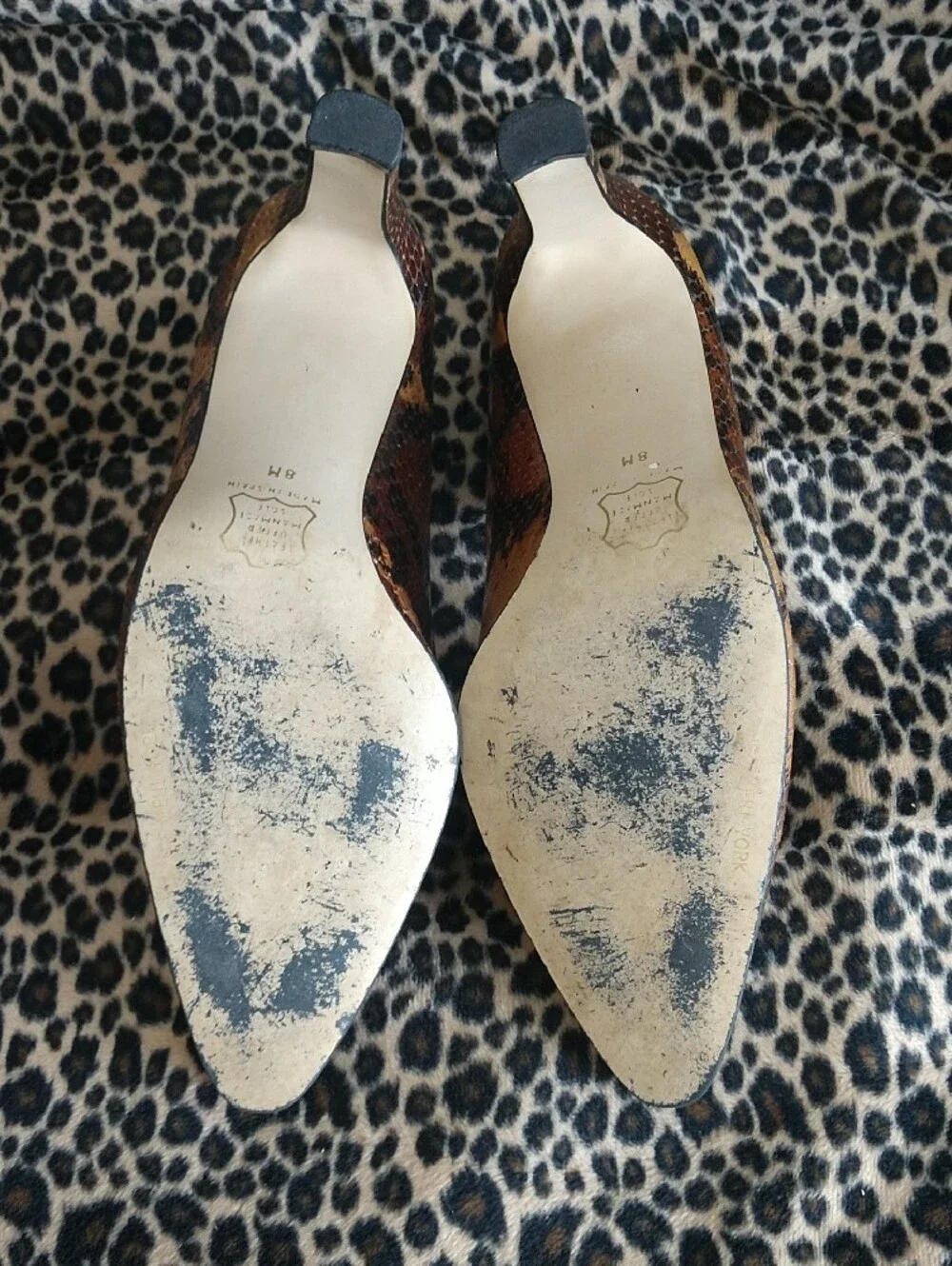 Jones New York Snake-Print Pumps in Brown and Tan